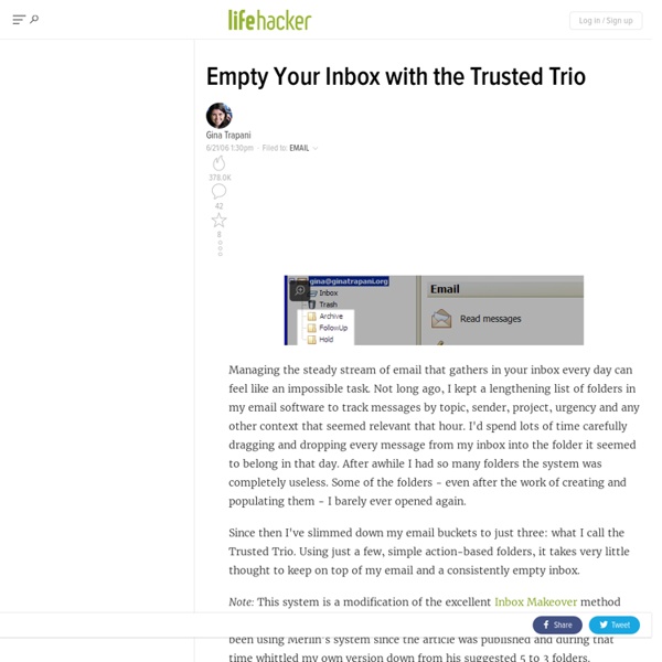 Email: Empty Your Inbox with the Trusted Trio