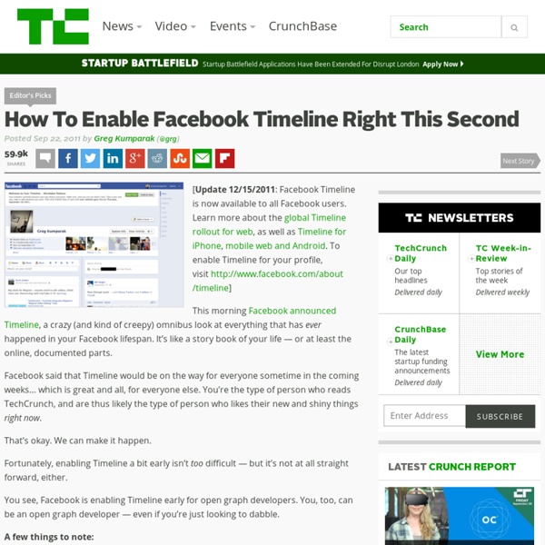 How To Enable Facebook Timeline Right This Second