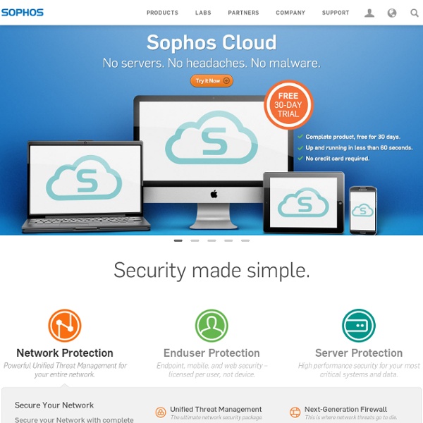 Sophos - anti-virus and anti-spam software for businesses