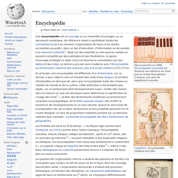 Article "Encyclopédie" dans Wikipédia