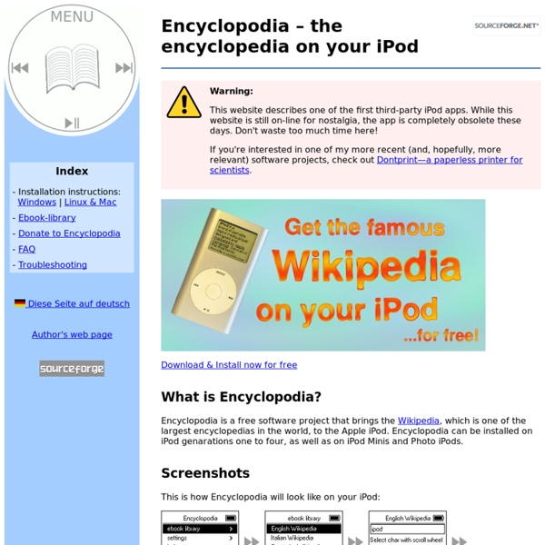 Encyclopodia - the encyclopedia on your iPod