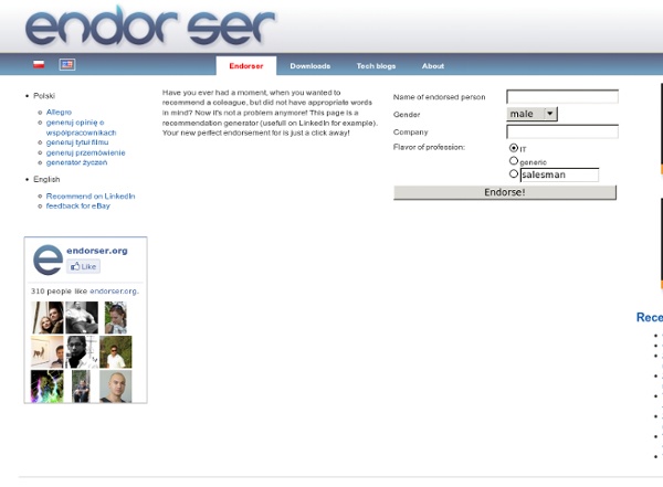 Endorser: linkedin