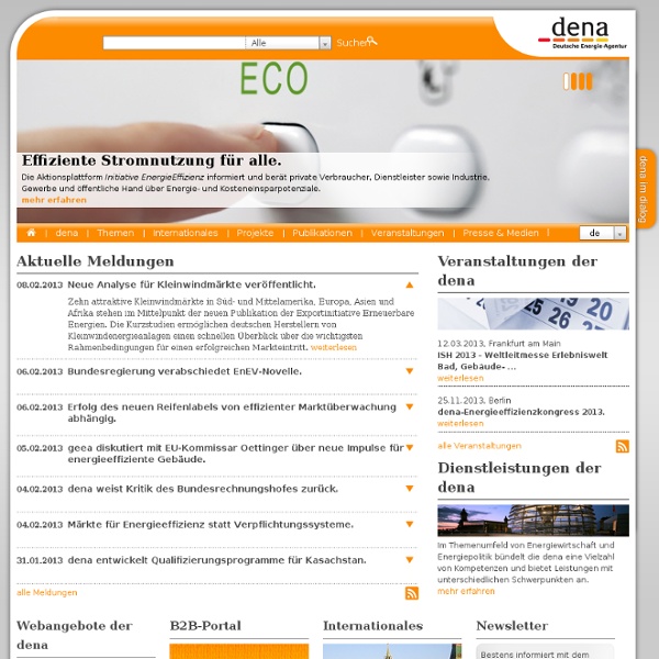 Deutsche Energie-Agentur GmbH (dena): Willkommen bei der Deutschen Energie-Agentur