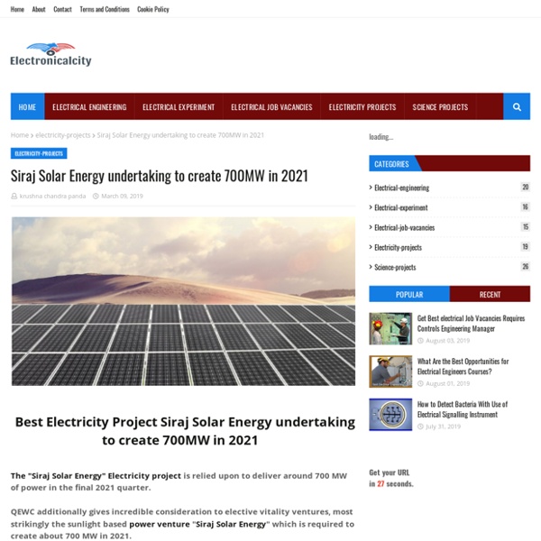 Siraj Solar Energy undertaking to create 700MW in 2021