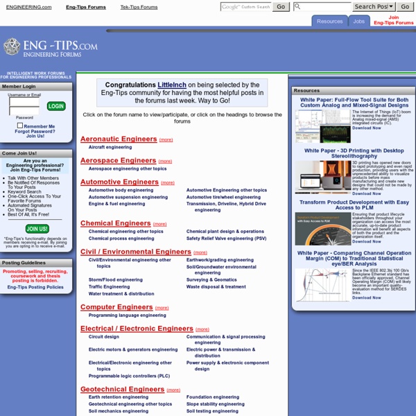 Eng-Tips Engineering Forums