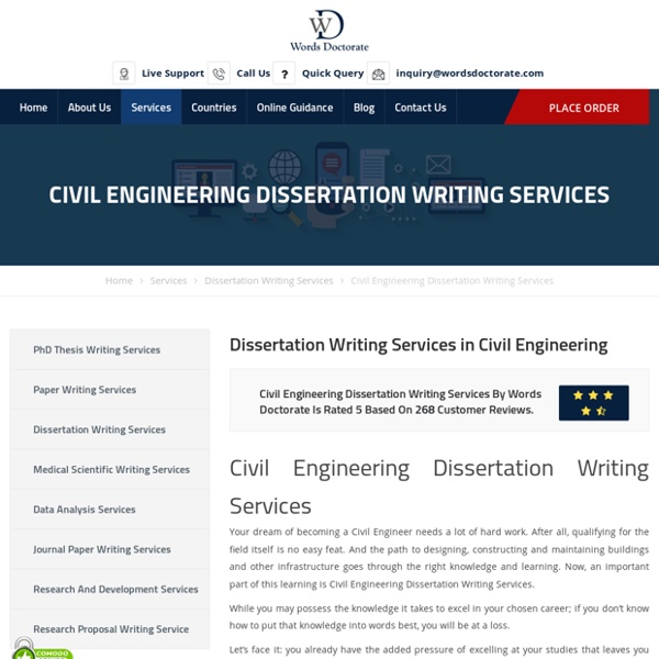 Civil Engineering Dissertation Writing Services