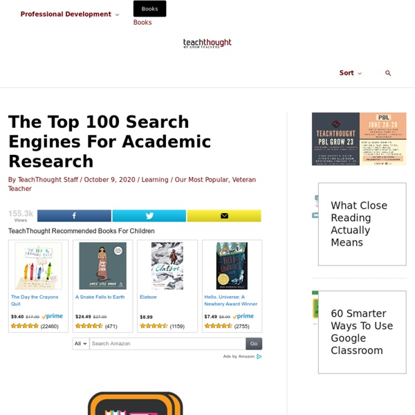 100 Search Engines For Academic Research | Pearltrees