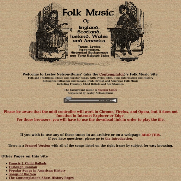 Folk Music of England, Scotland, Ireland, Wales & America