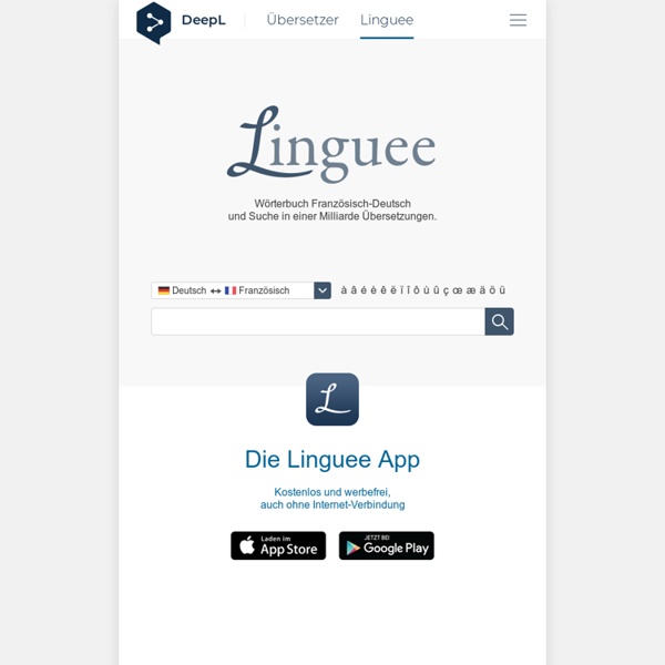 Linguee – Wörterbuch Englisch-Deutsch | Pearltrees