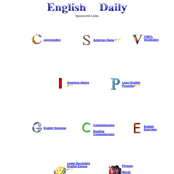 English Daily - Learn American idioms, English conversation