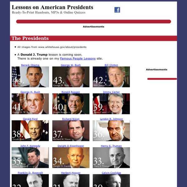 English Lessons On American Presidents - U.S. Presidents