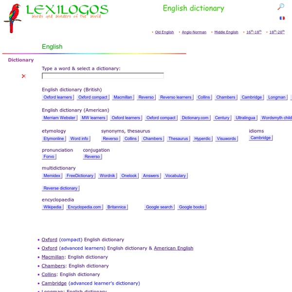English Dictionary online LEXILOGOS &gt;&gt;
