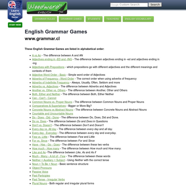 English Grammar Games - Juegos para aprender inglés gratis