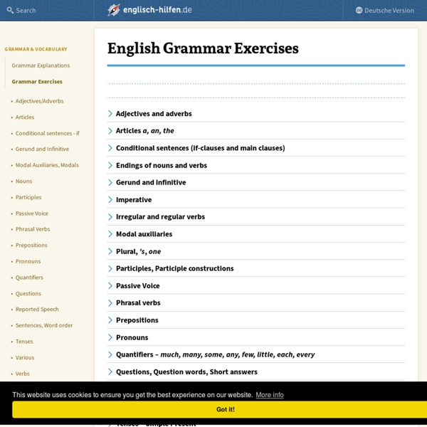 English Grammar Exercises