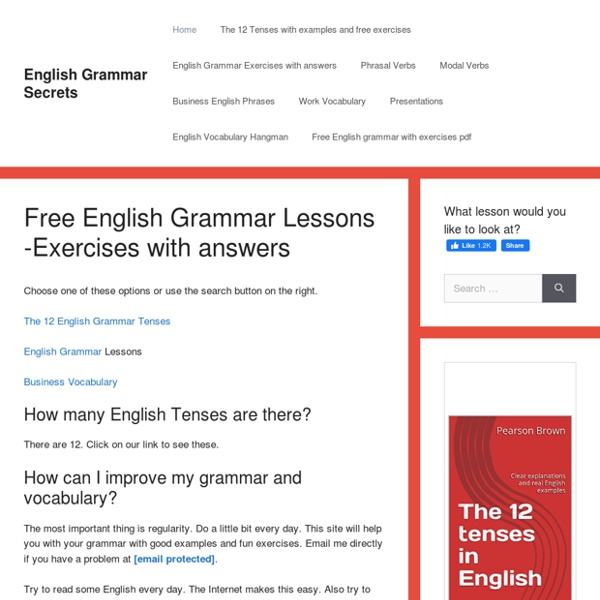 English Grammar lessons