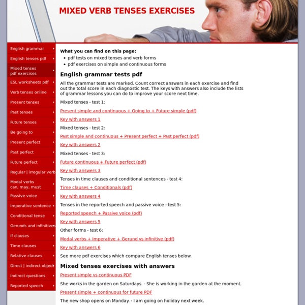 Mixed Tenses Exercises Pearltrees