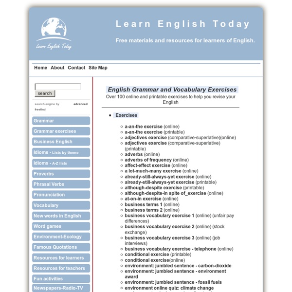 Printable English Grammar Exercises With Answers