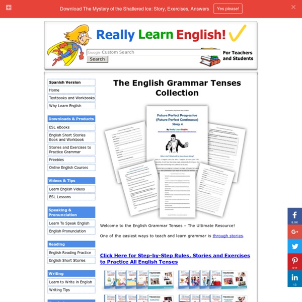 English Grammar Tenses: Stories, Exercises and Answers