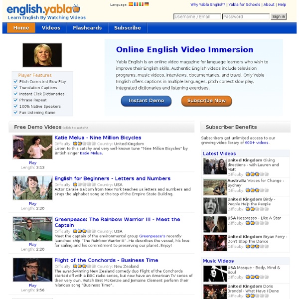 Yabla English - English Immersion TV