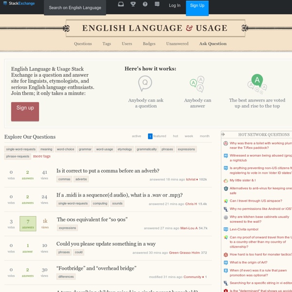 English Language and Usage - Stack Exchange