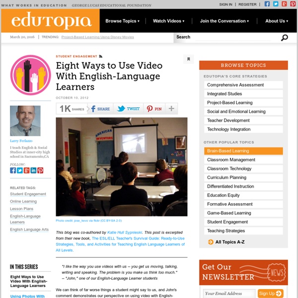 Eight Ways to Use Video With English-Language Learners