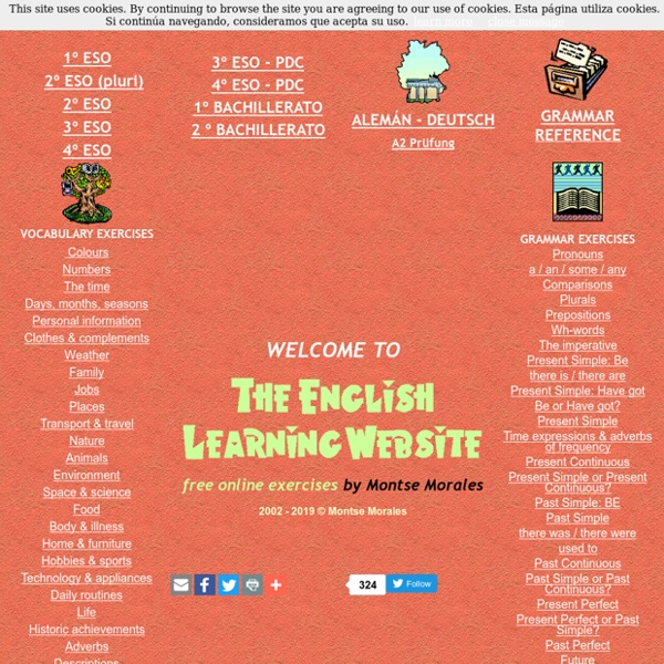 The English Learning Website by Montse Morales Free online exercises