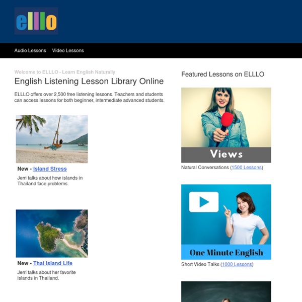 Learn English for Free with elllo!