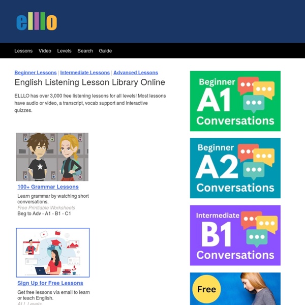 Learn English for Free with elllo!
