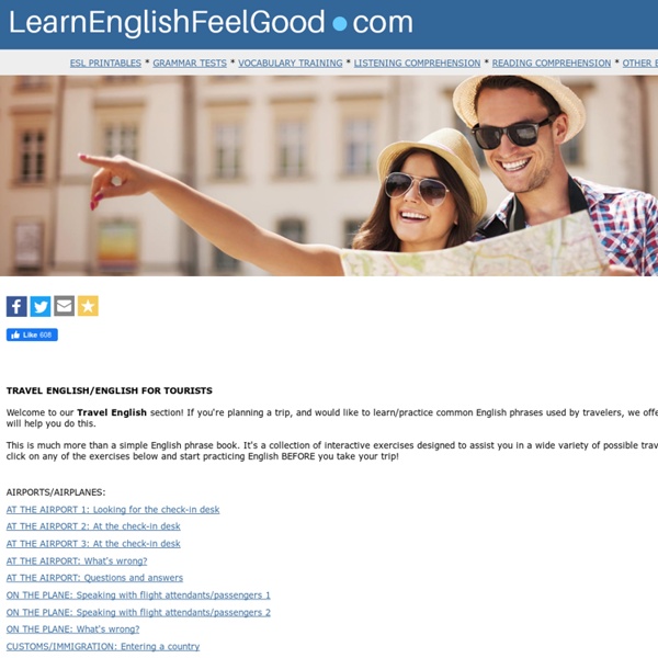 TRAVEL ENGLISH: English for tourists, English for travel, travel-related phrases