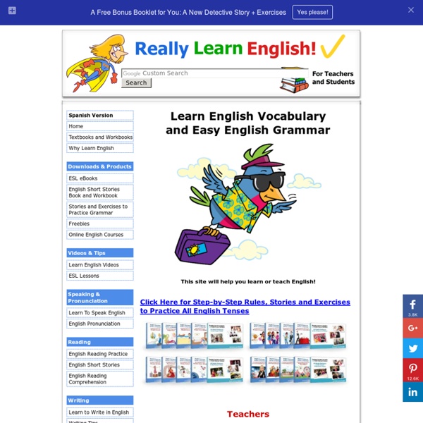 Really Learn English Vocabulary and Easy English Grammar. Read stories, do ex...