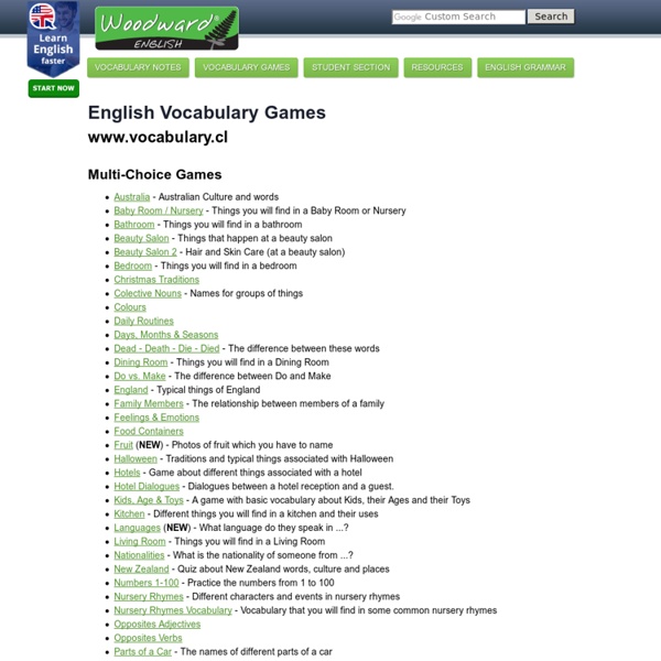 Free English Vocabulary Games and Exercises