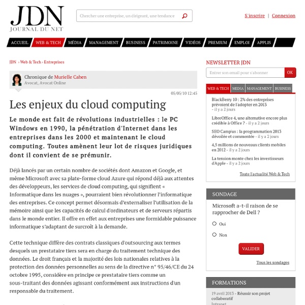 Avis d’expert : Les enjeux du cloud computing par Murielle Cahen – Tribune Solutions