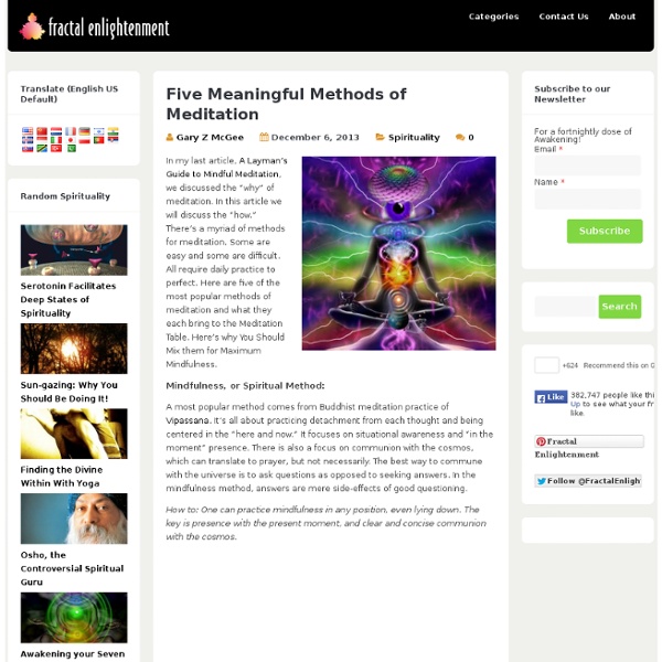 Five Meaningful Methods of Meditation