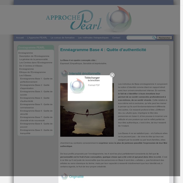 Approche PEARL - Ennéagramme Base 4 : Quête d'authenticité