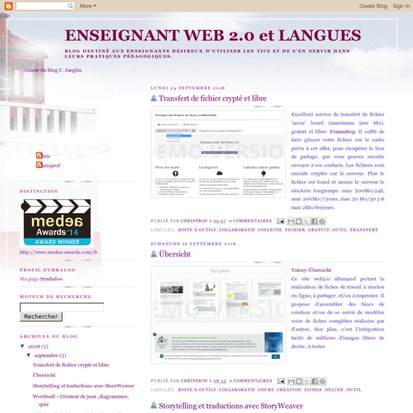 ENSEIGNANT WEB 2.0 et LANGUES