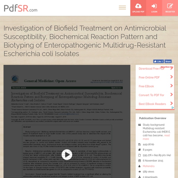 Research on Escherichia Coli Biochemical Characteristics