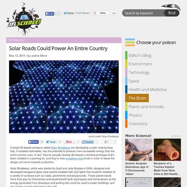 Solar Roads Could Power An Entire Country