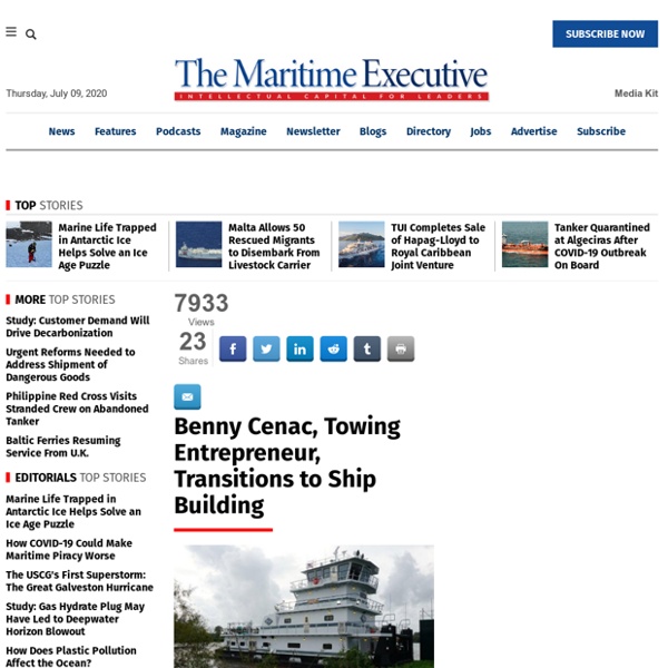 Benny Cenac, Towing Entrepreneur, Transitions to Ship Building