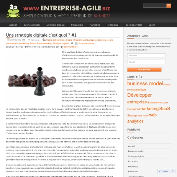Une stratégie digitale c'est quoi ? #1 - entreprise-agileentreprise-agile