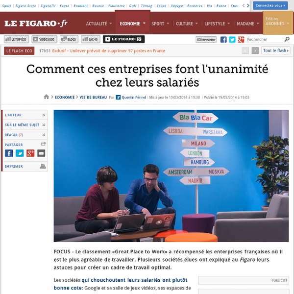 Comment ces entreprises font l'unanimité chez leurs salariés