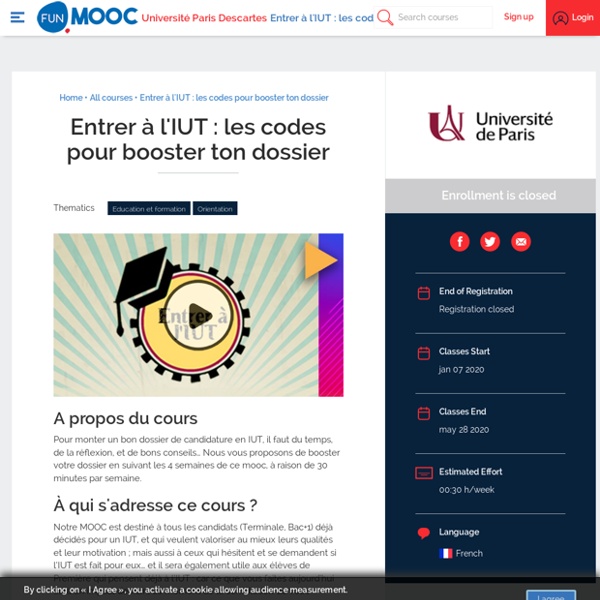 Entrer à l'IUT : les codes pour booster ton dossier