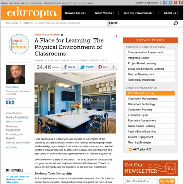 A Place for Learning: The Physical Environment of Classrooms
