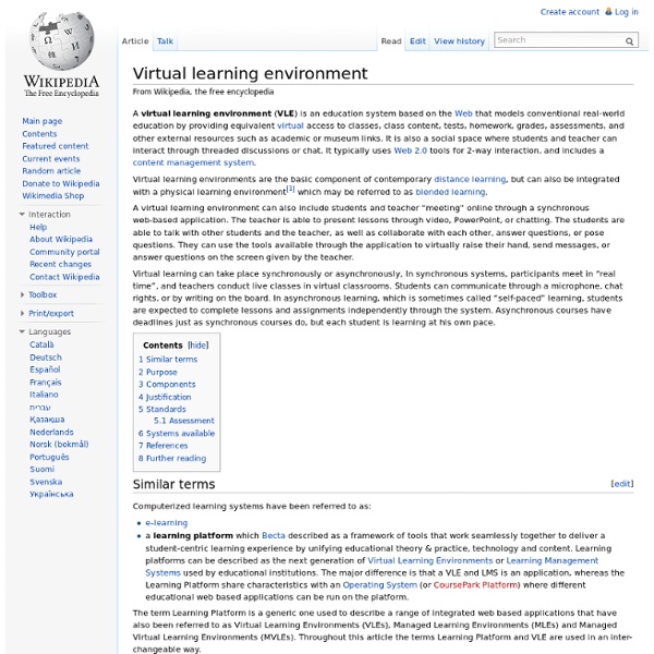 Virtual learning environment
