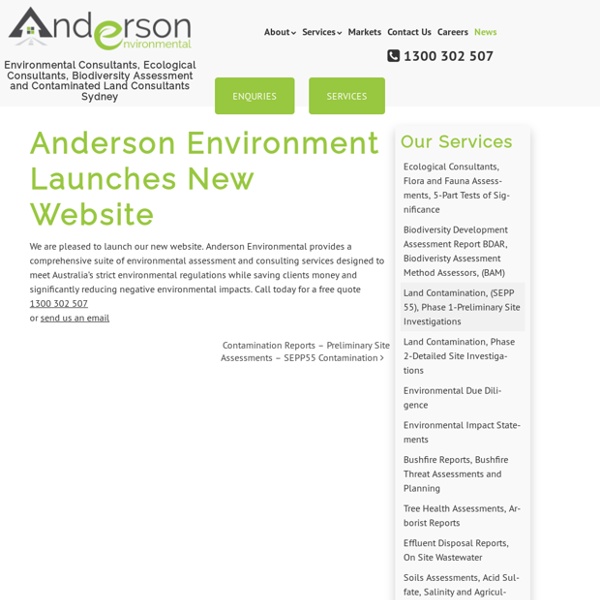 Anderson Environment Launches New Website