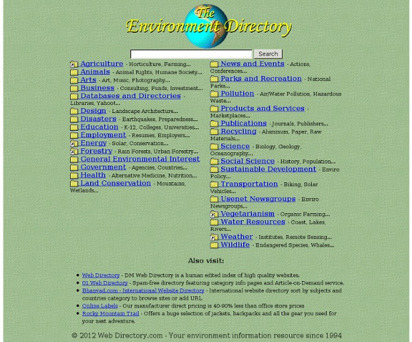 Environment Web Directory