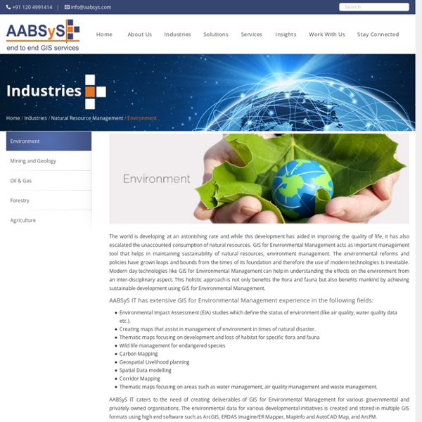 GIS for Environmental Management at AABSyS