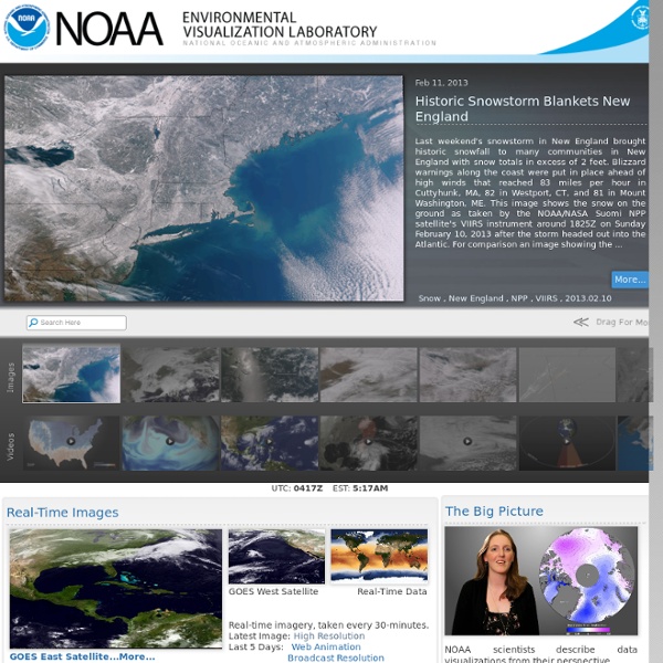 NOAA Environmental Visualization Laboratory - Animations and images featuring NOAA's remotely-sensed data