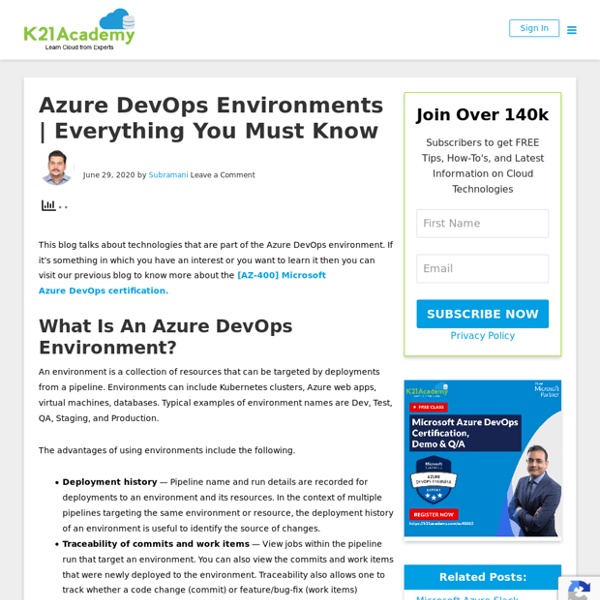 Azure DevOps Environments