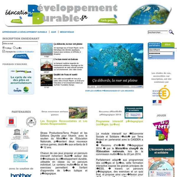 Site de l'Education à l'environnement pour un développement durable à destination du monde éducatif