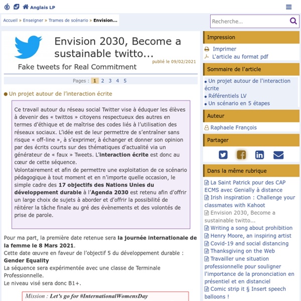 Envision 2030, Become a sustainable twitto... - Anglais LP